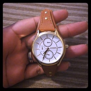 Leather Fossil Watch